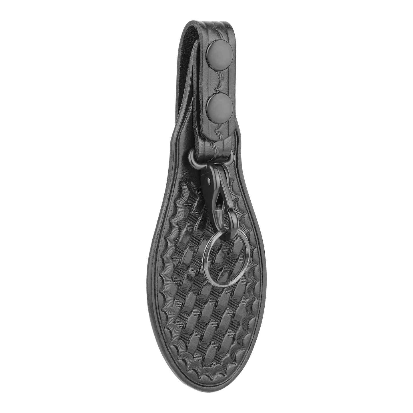 Basketweave Leather Scabbard Single Key Ring