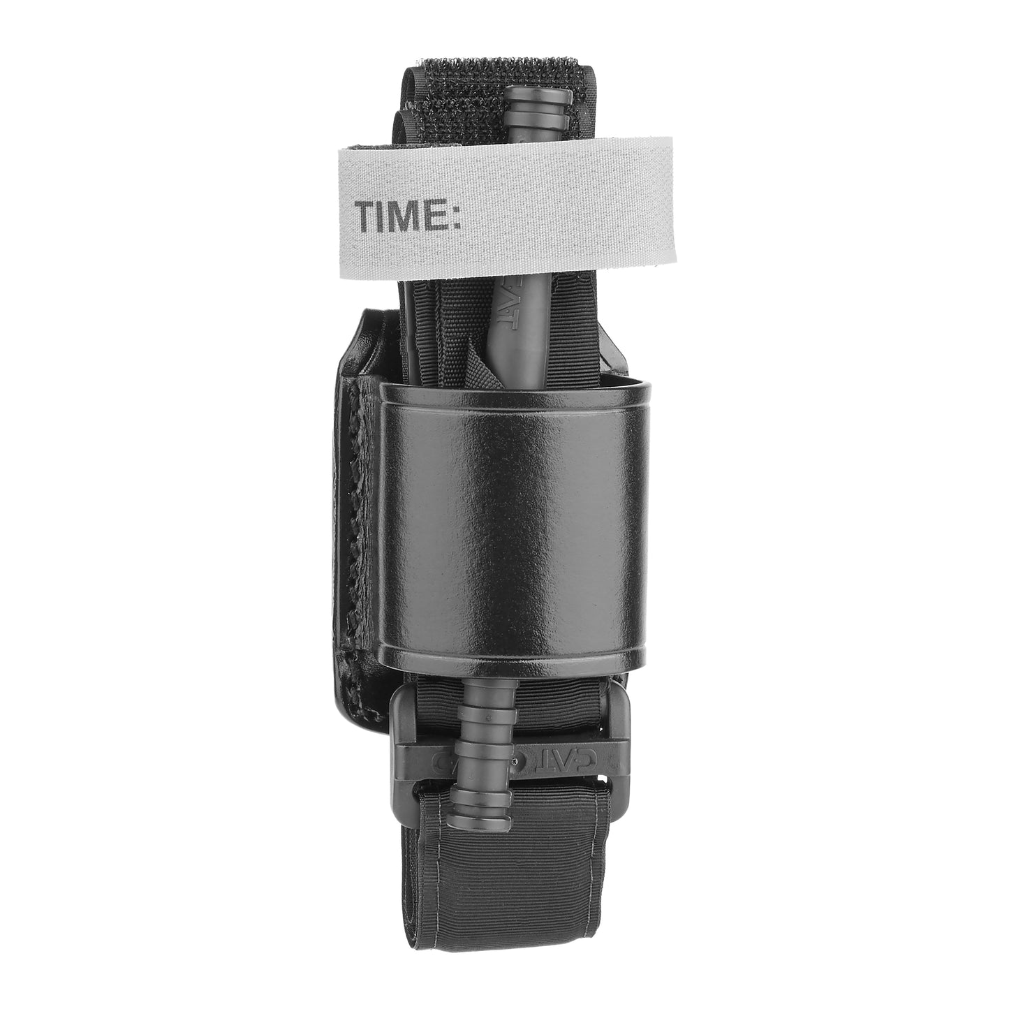 classic-black-leather-universal-open-top-tourniquet-holder-with-tourniquet-for-reference