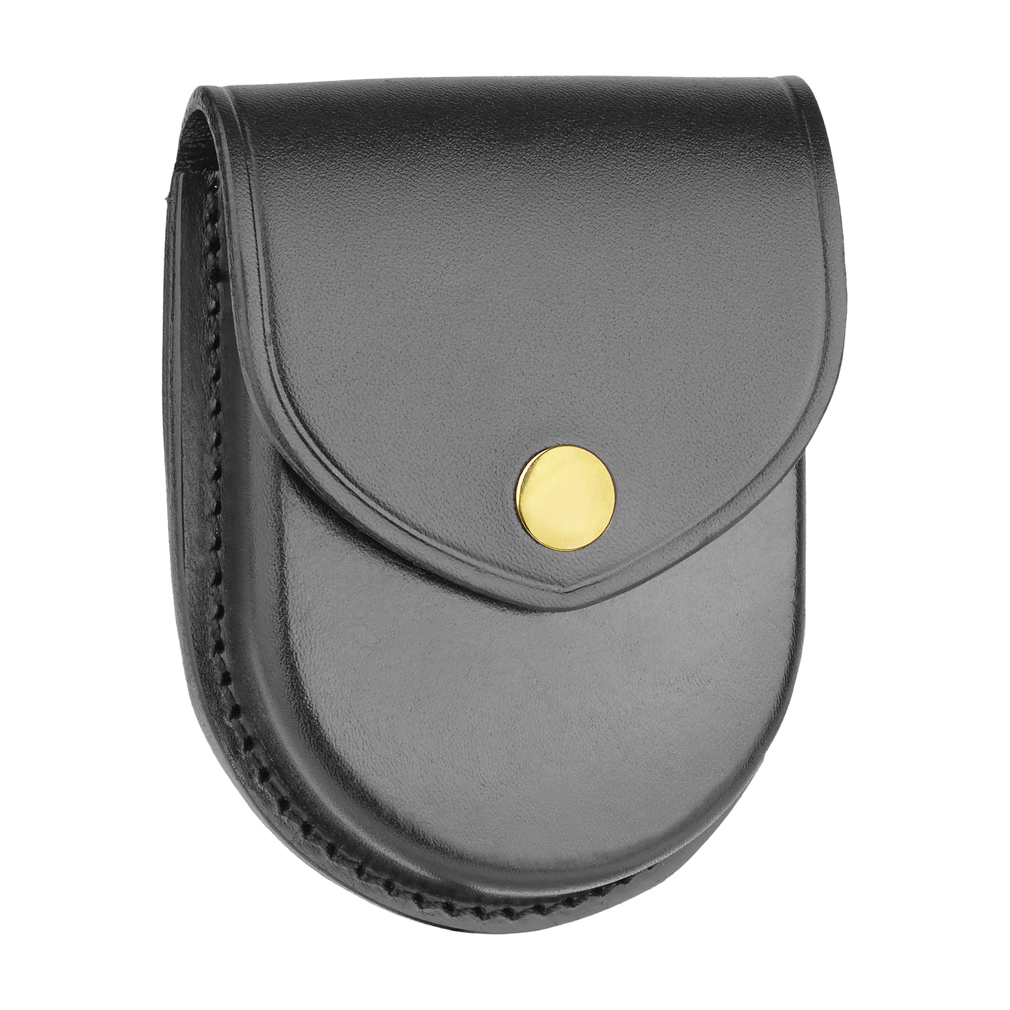 Plain Leather Round Bottom Closed Single Cuff Case
