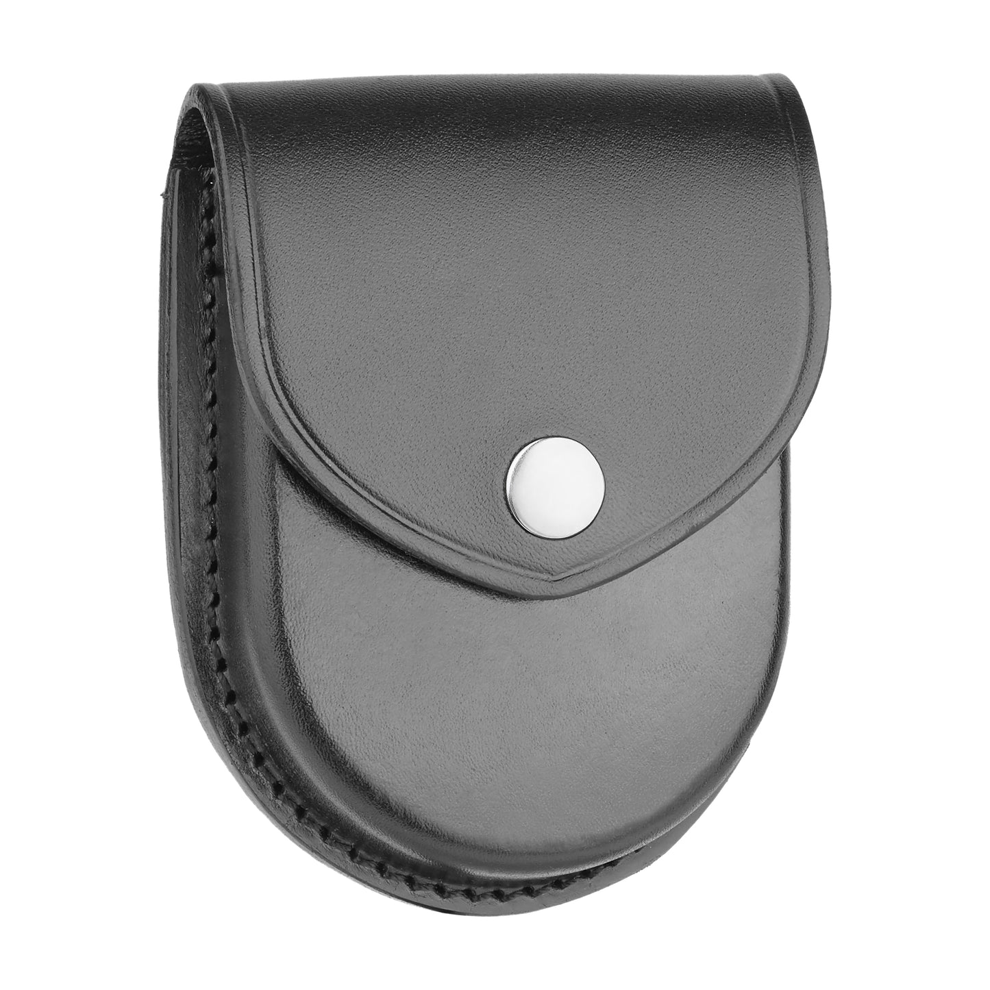Plain Leather Round Bottom Closed Single Cuff Case