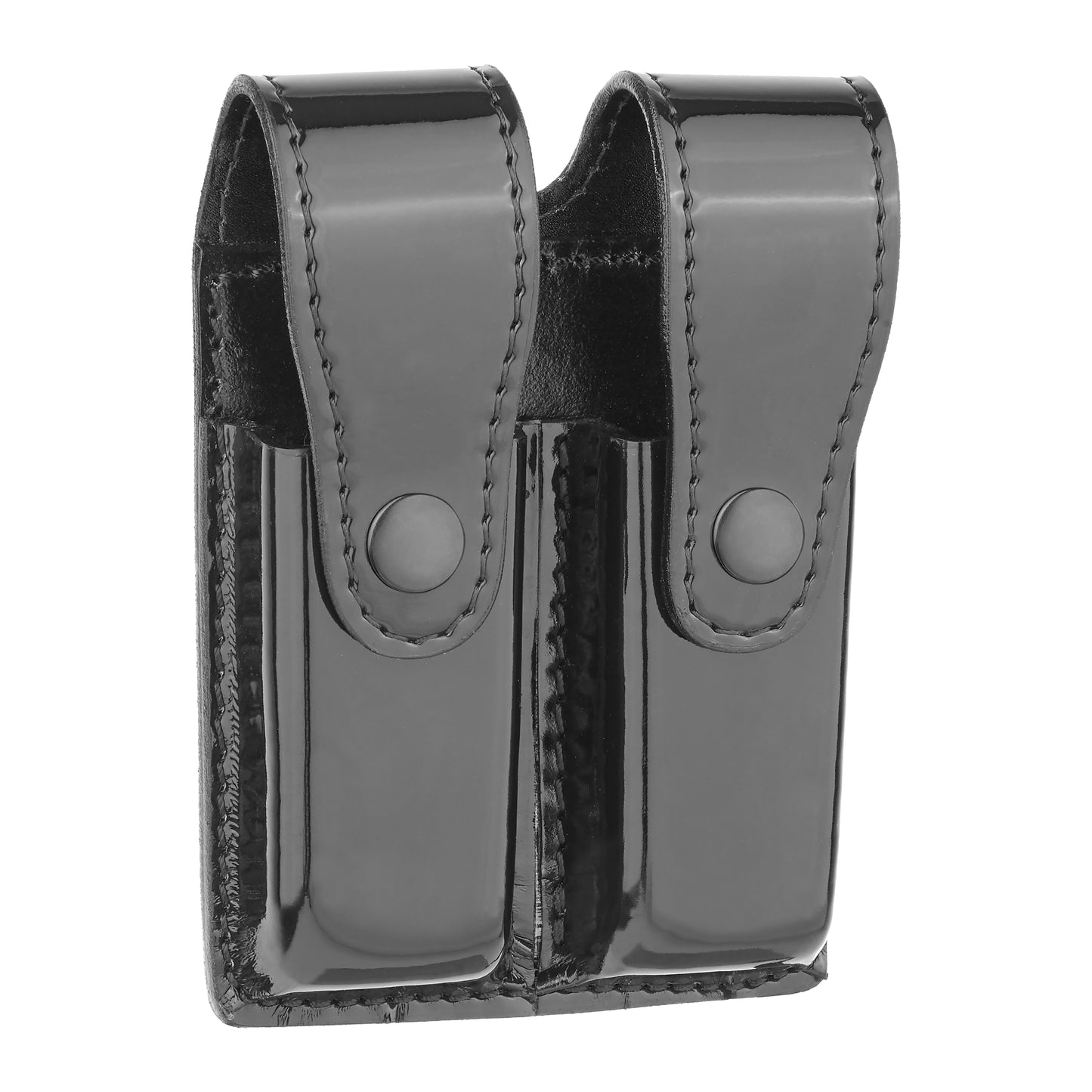 High-Gloss Leather Double Magazine Holder for 9mm