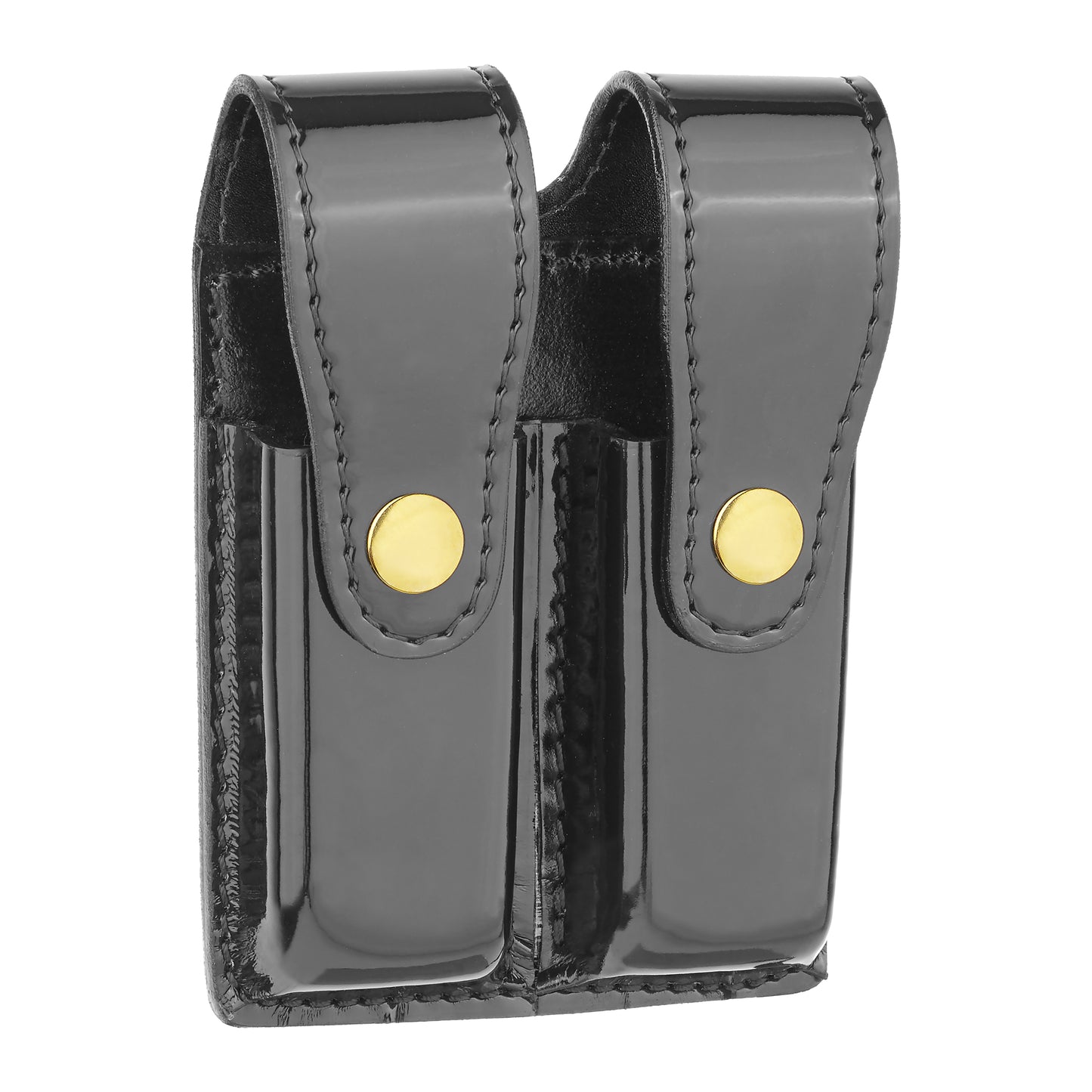 High-Gloss Leather Double Magazine Holder for 9mm
