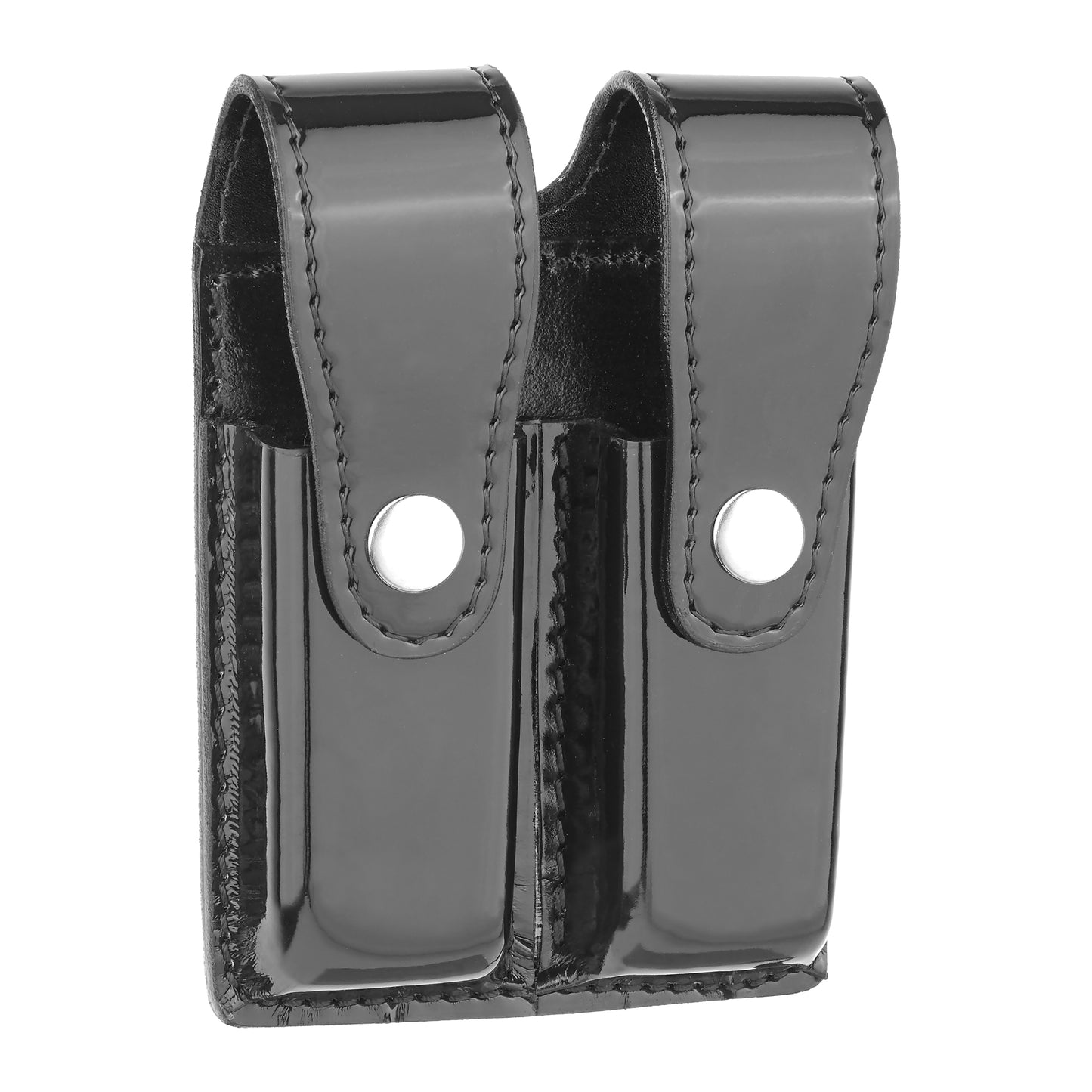 High-Gloss Leather Double Magazine Holder for 9mm