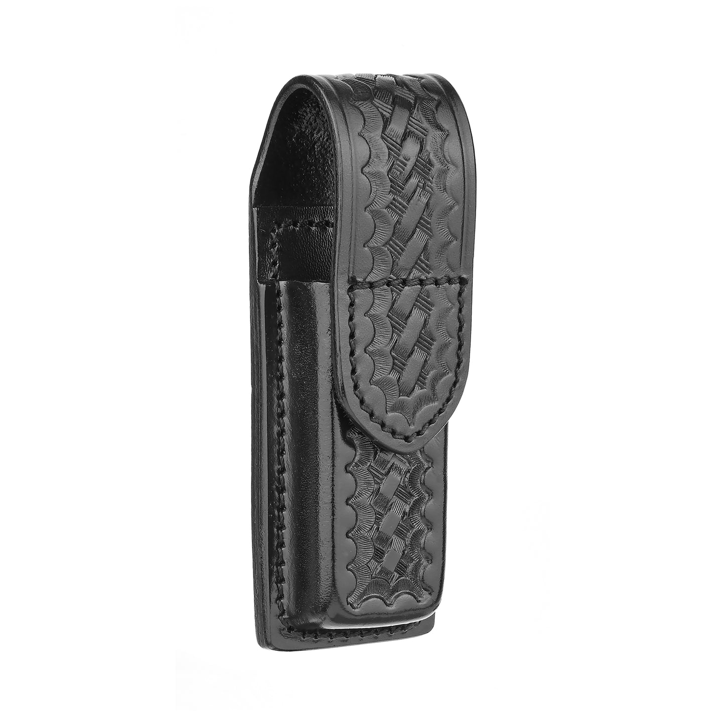 Basketweave Leather Single Magazine Holder for 9mm