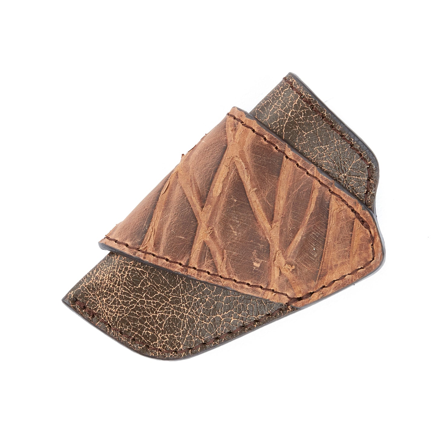 Mustang Ridge MRB101 Tree Bark Crackle Leather Knife Sheath