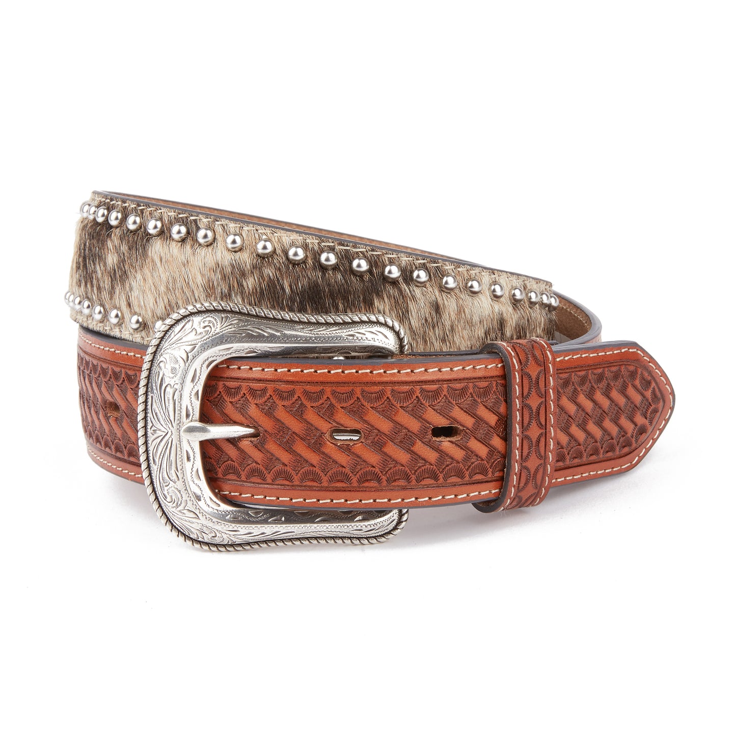 Mustang Ridge MR2163 Roan Cowhide Leather Belt