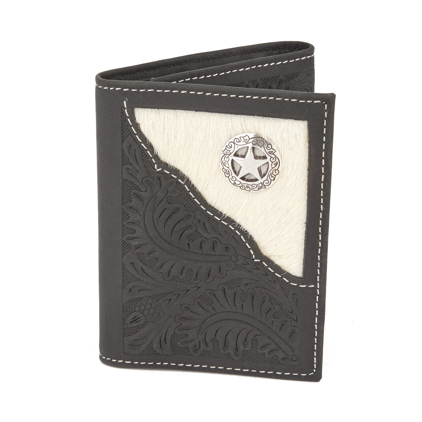 Mustang Ridge MRW231S Black Crazy Horse Leather Wallet