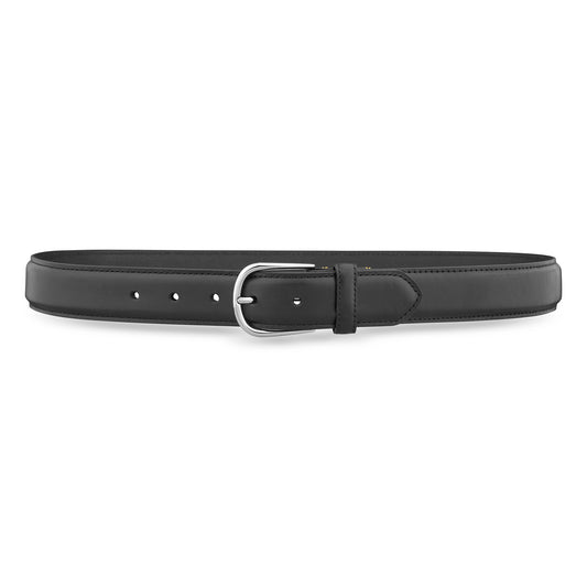 1-3/8" Black Plain Leather Casual Belt