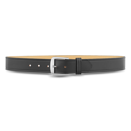 1-1/2" Plain Leather Garrison Belt - Black