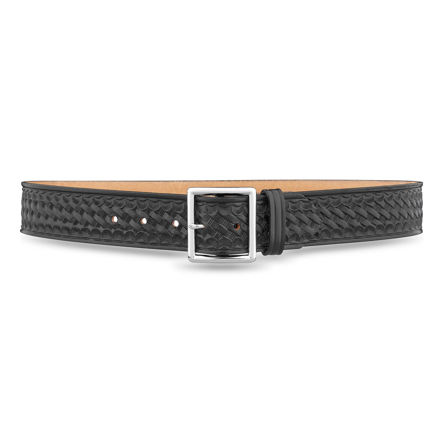 1-3/4" Basketweave Leather Garrison Belt