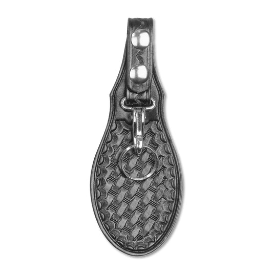 Basketweave Leather Scabbard Single Key Ring