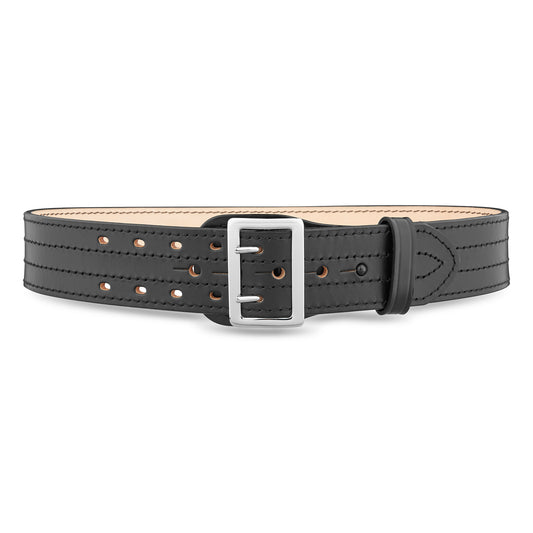 2-1/4" Plain Leather Sam Browne Duty Belt (4-Row Stitch)