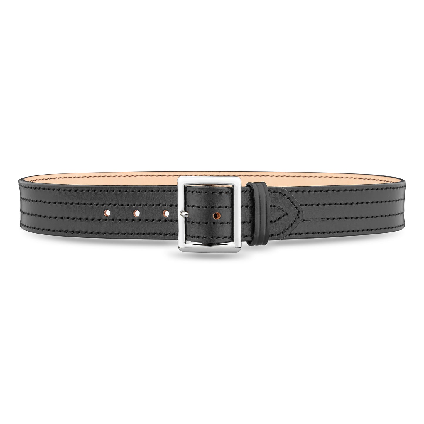1-3/4" Plain Leather 4-Row Stitch Garrison Belt