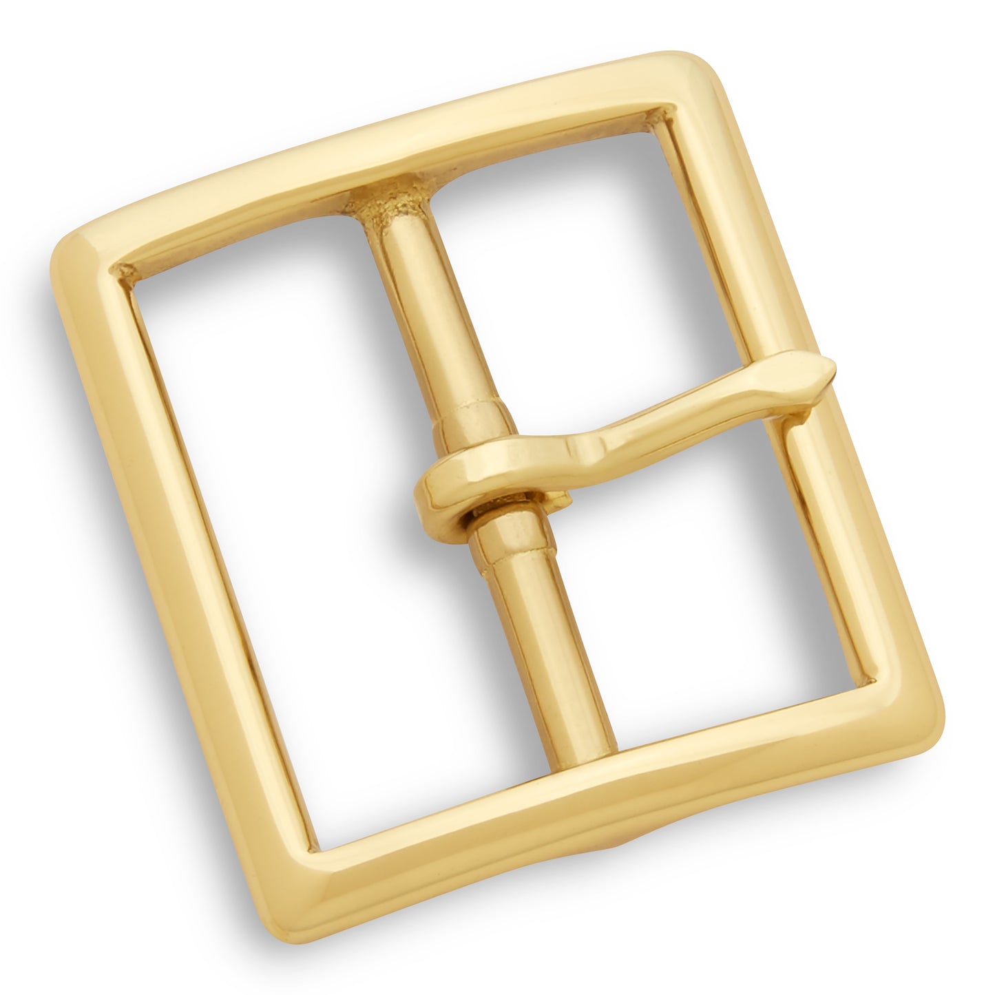 1-3/4" Garrison Belt Solid Brass Center Bar Buckle - Gold