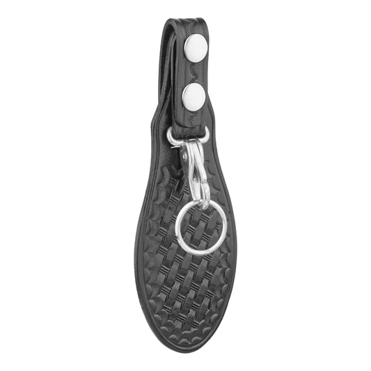 Basketweave Leather Scabbard Single Key Ring