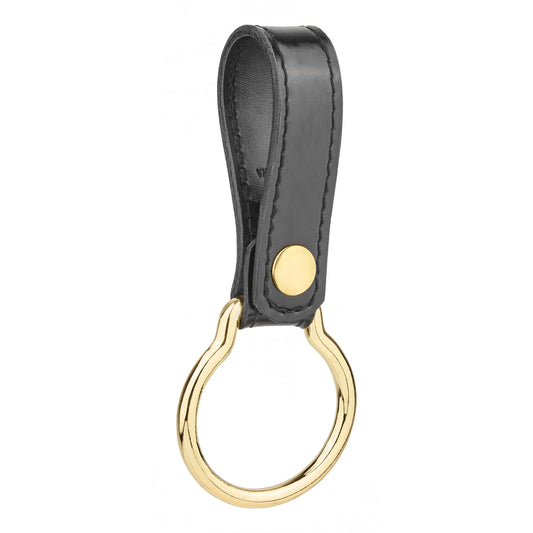 High-Gloss Leather D Cell Flashlight Strap W/ Metal Ring