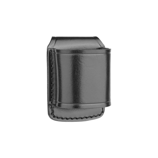 classic-black-leather-universal-open-top-tourniquet-holder-front-view