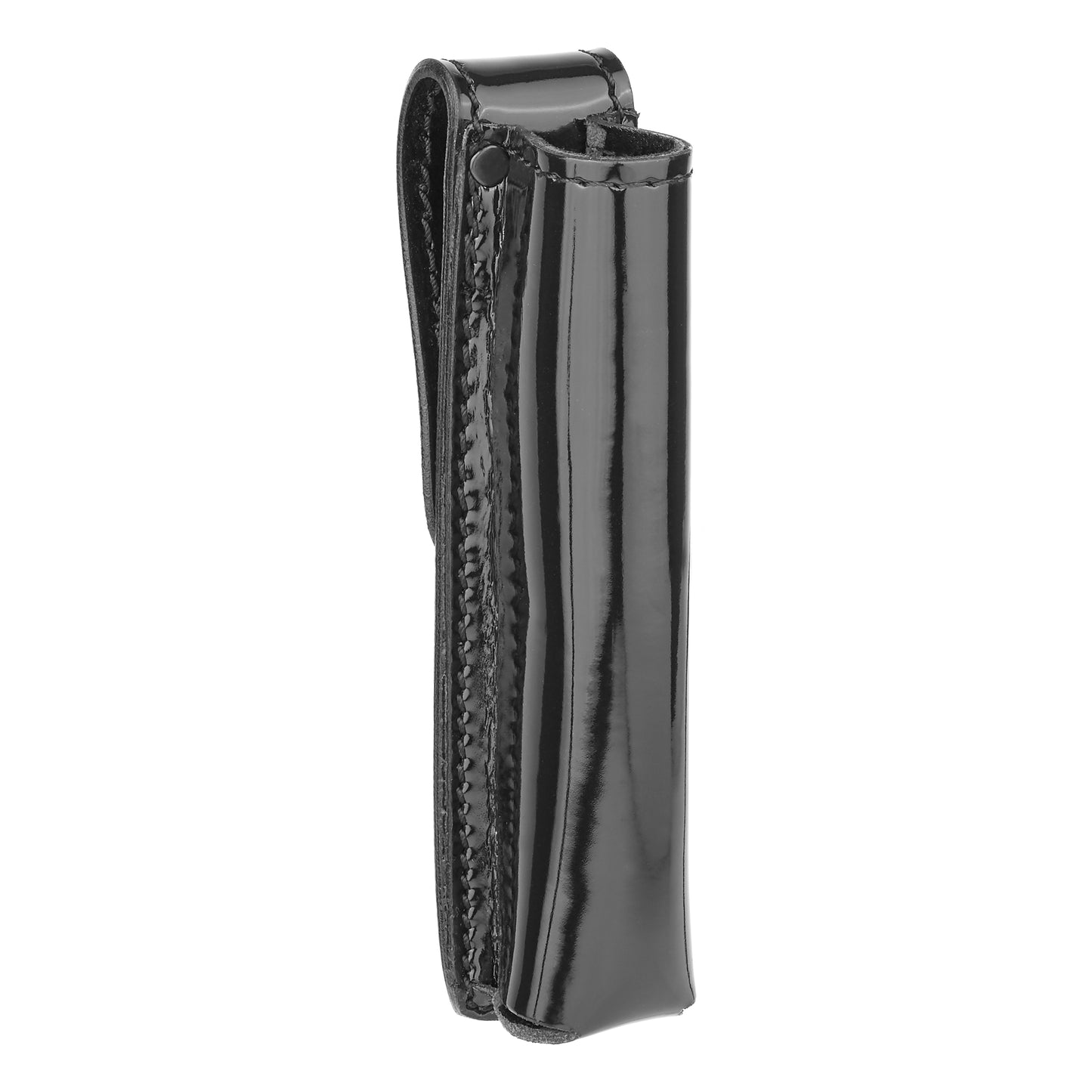 Long High-Gloss Leather Baton Pouch