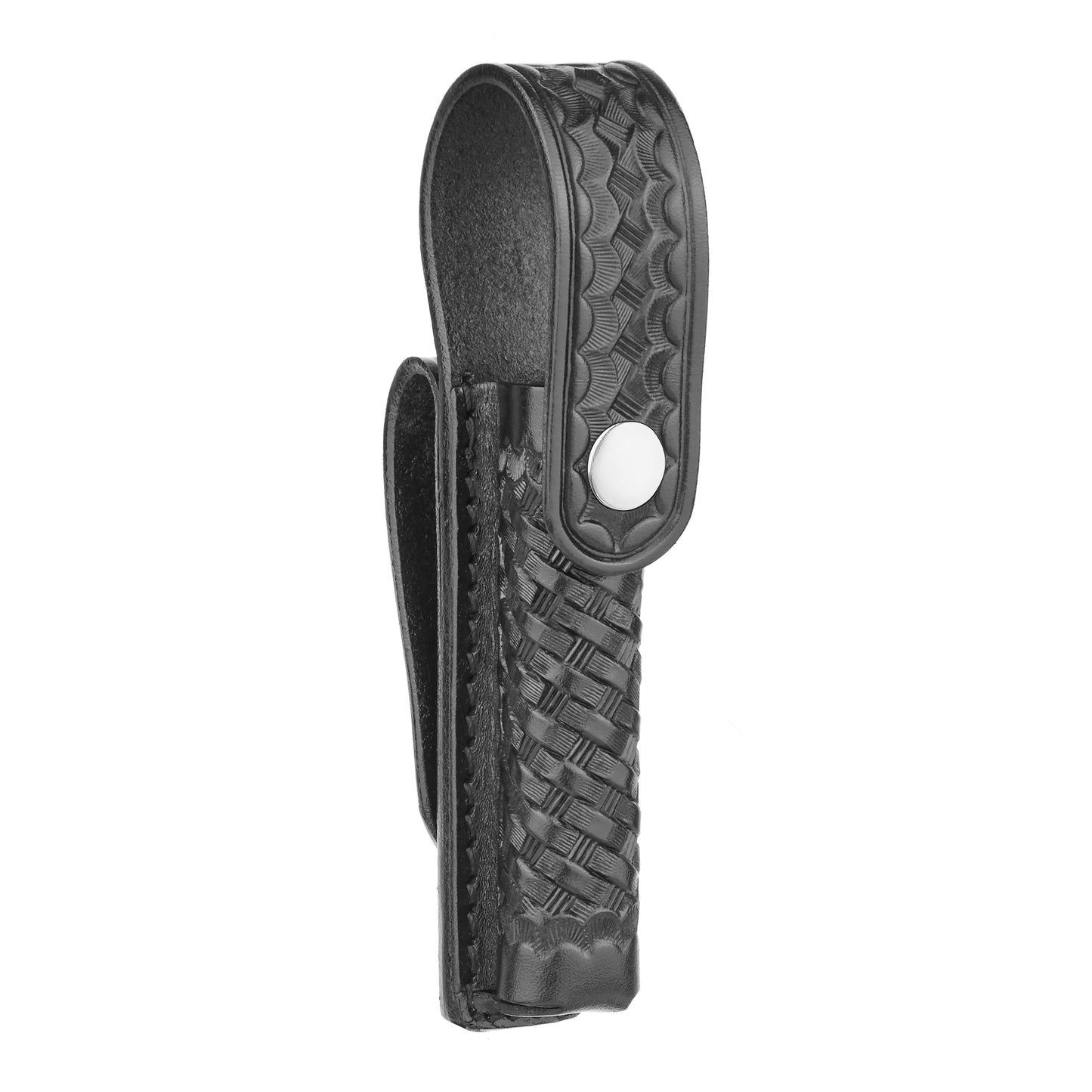 Basketweave Leather Mini Mag Flashlight Holder