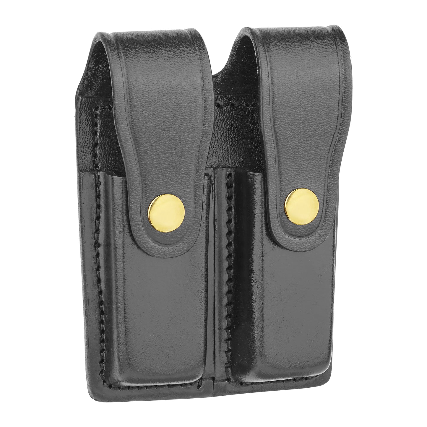Plain Leather Double Magazine Holder for 9mm