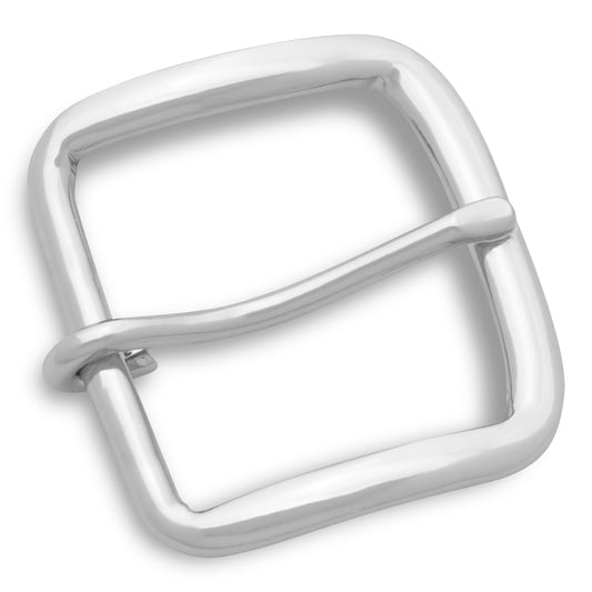 1-1/4" Garrison Belt Square Buckle - Silver