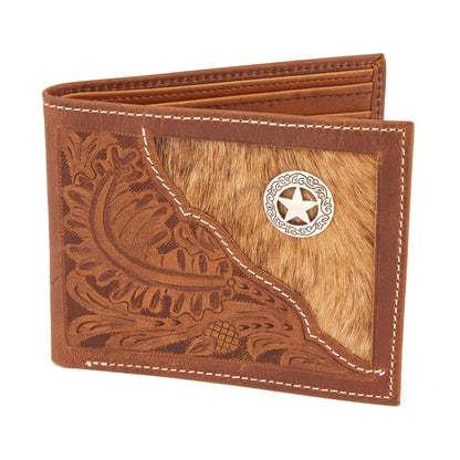 Mustang Ridge MRW228S Tan Crazy Horse Leather Wallet