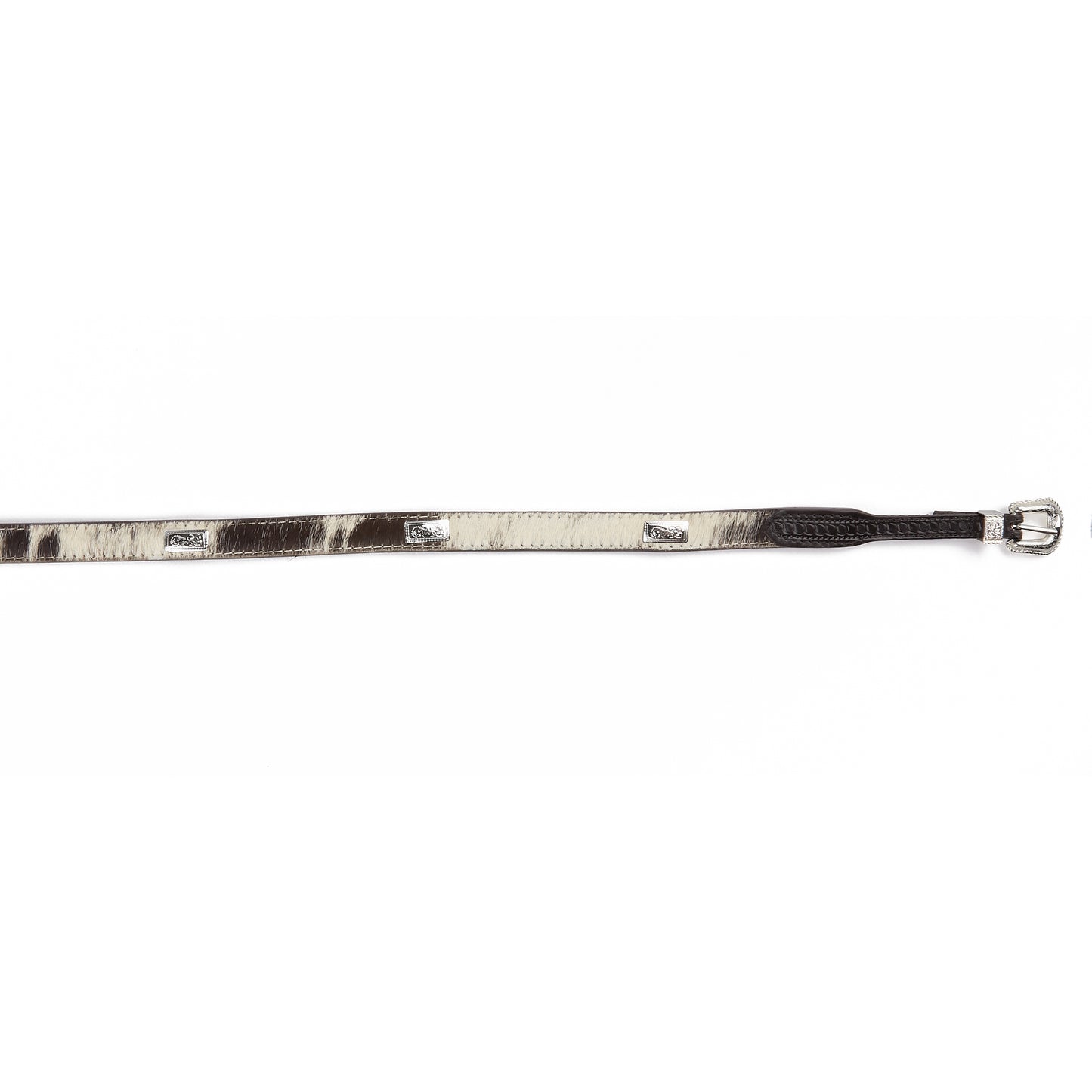 Mustang Ridge MRH111 Black & White Hair Cowhide Hatband