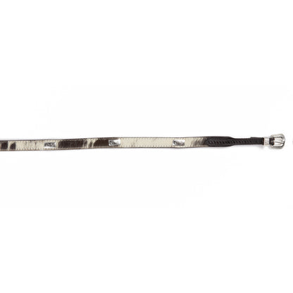 Mustang Ridge MRH111 Black & White Hair Cowhide Hatband