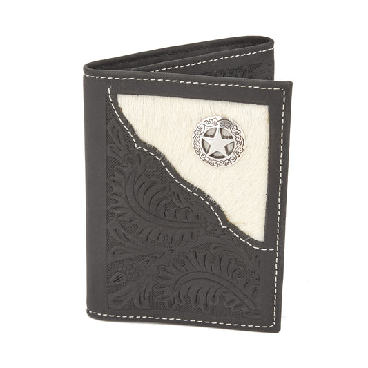 Mustang Ridge MRW231S Black Crazy Horse Leather Wallet