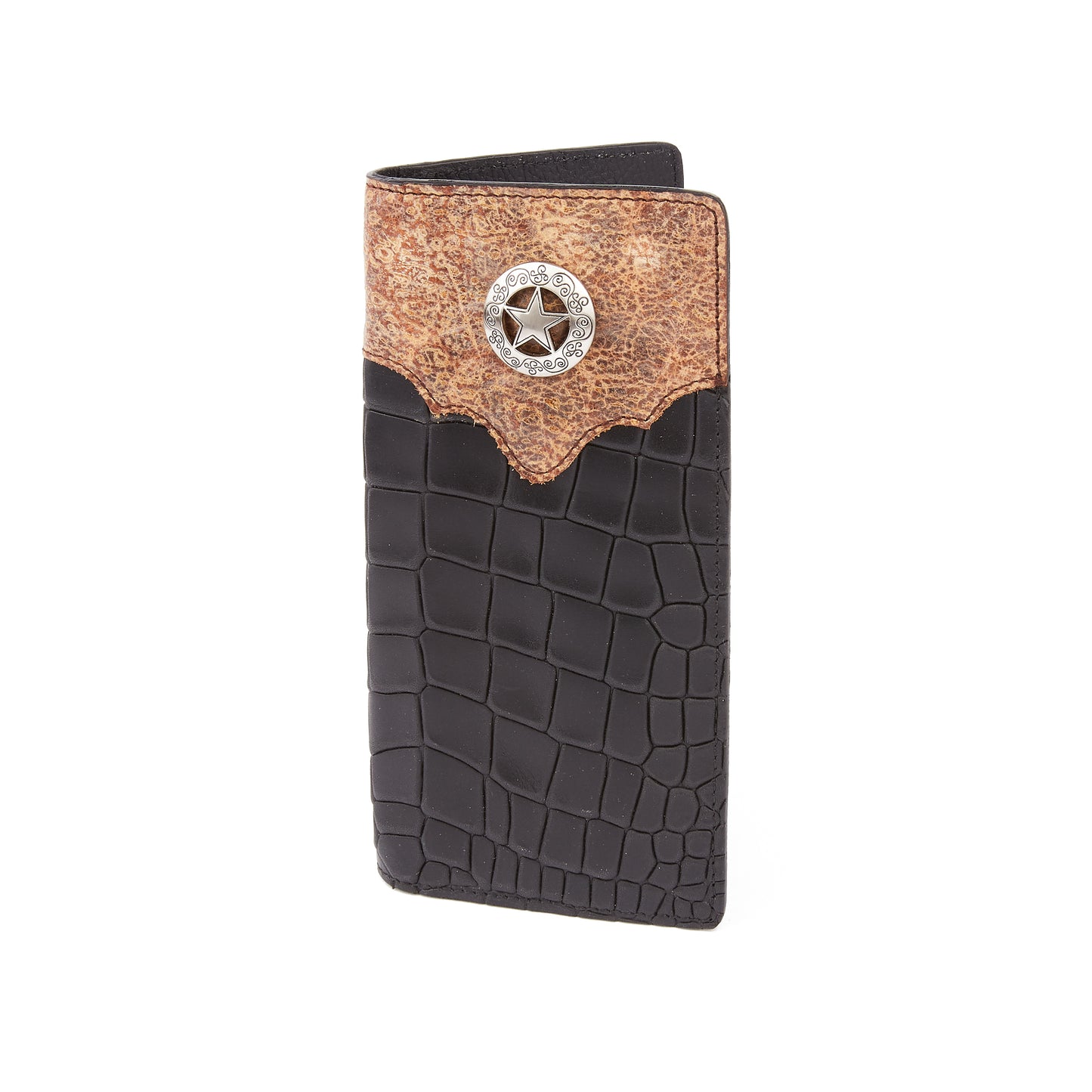 Mustang Ridge MRW181 Black Puzzle Leather Wallet