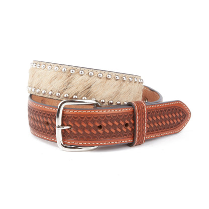 Mustang Ridge MRK133 Roan Cowhide Nailhead Kids Belt