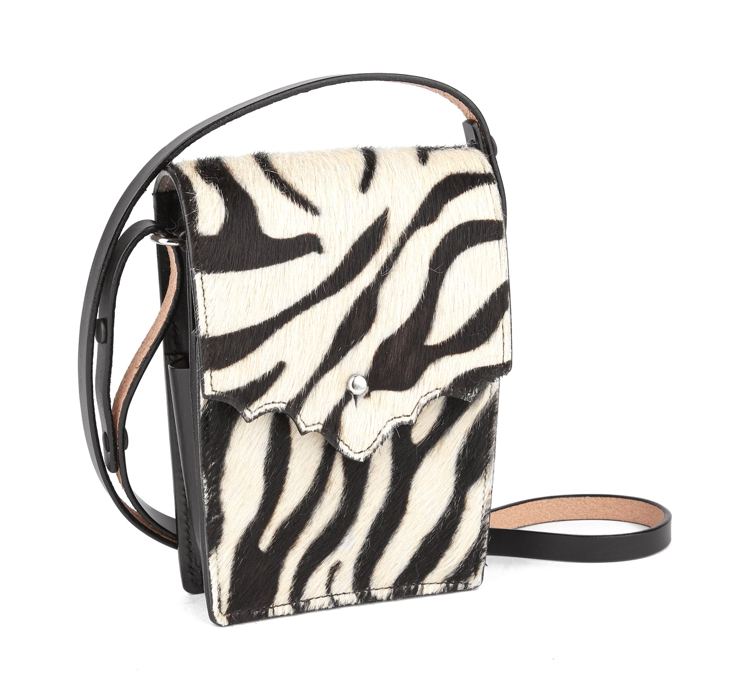 Mustang Ridge MRHB12 Black/White Cowhide Shoulder Bag