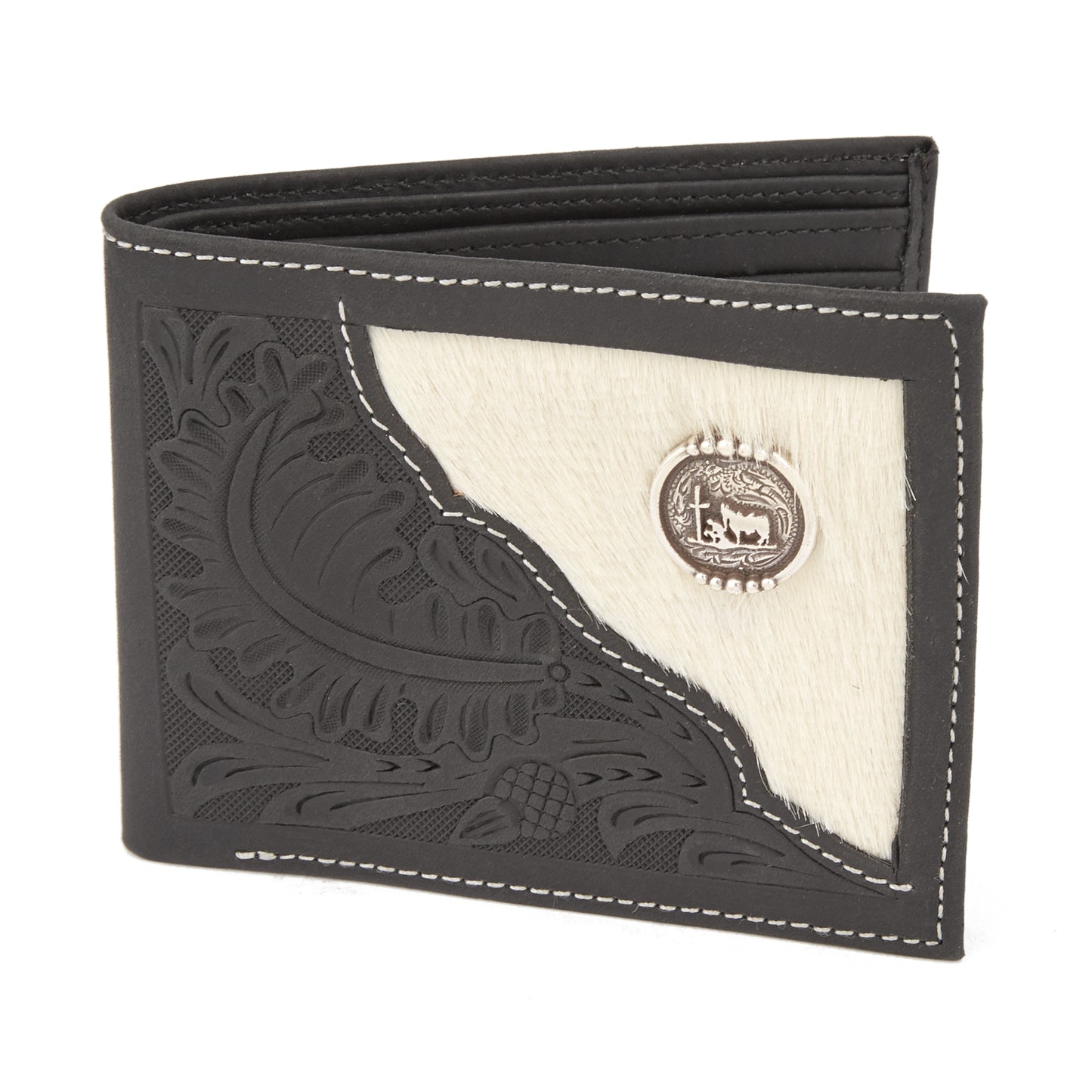 Mustang Ridge MRW221P Black Crazy Horse Leather Wallet