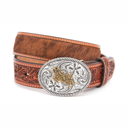 Mustang Ridge MRK143 Floral Tooled Leather Kids Belt