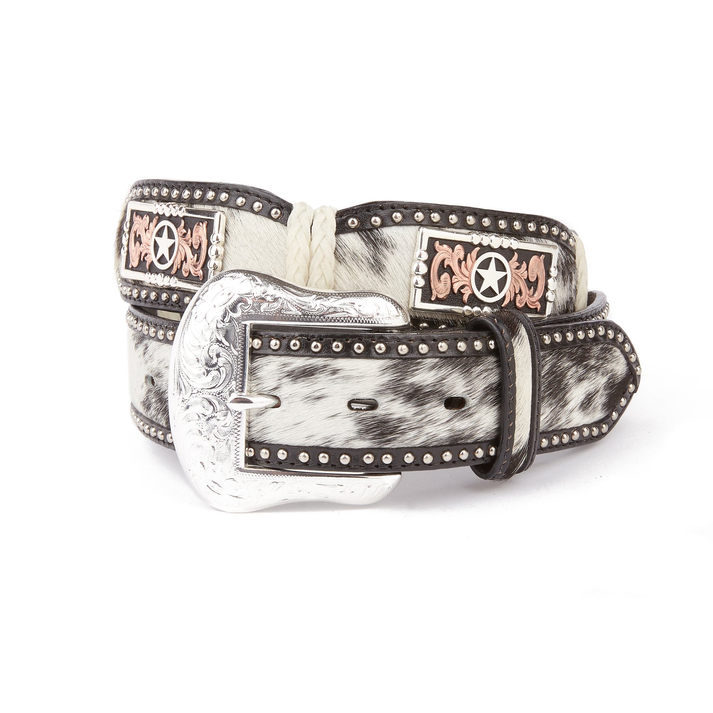 Mustang Ridge MR2171 Hair Cowhide Western Belt
