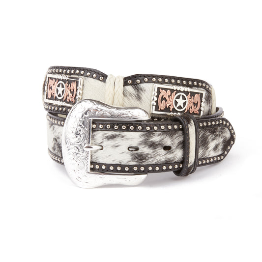 Mustang Ridge MR2171 Hair Cowhide Western Belt