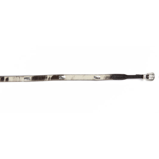 Mustang Ridge MRH111 Black & White Hair Cowhide Hatband