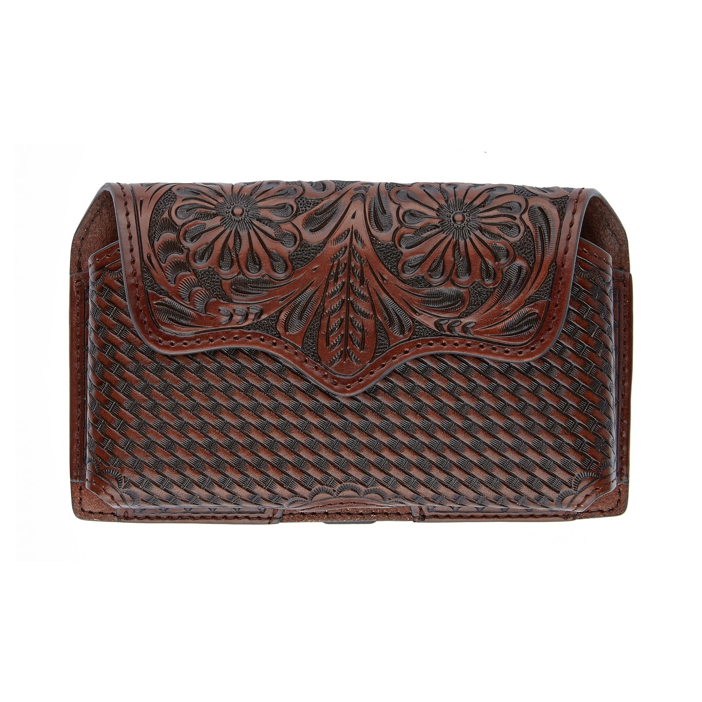 Mustang Ridge MRP15 Floral Tooled Leather Phone Holder