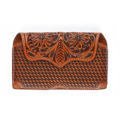 Mustang Ridge MRP16 Floral Tooled Leather Phone Holder