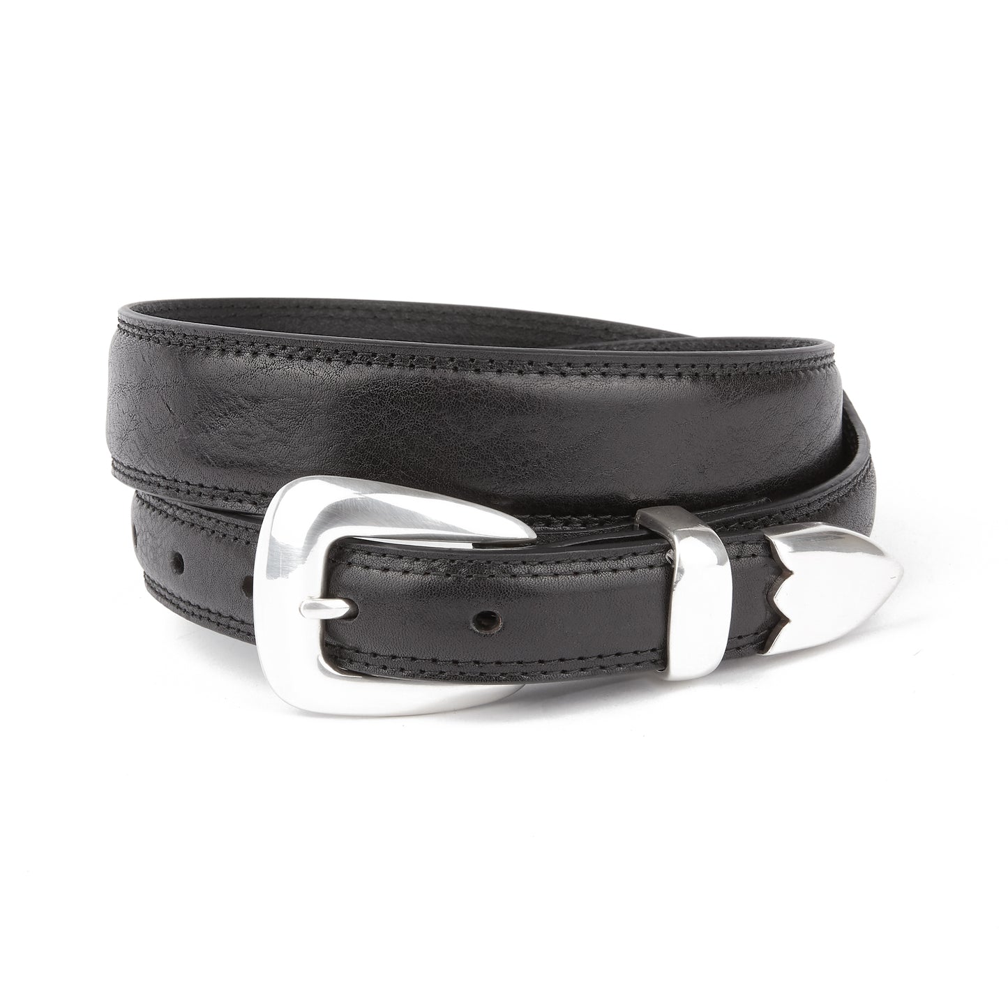 Mustang Ridge MR2151 Black Glazed Leather Taper Belt