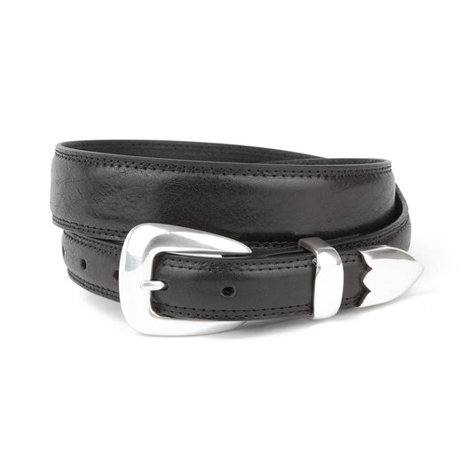 Mustang Ridge MR2151 Black Glazed Leather Taper Belt