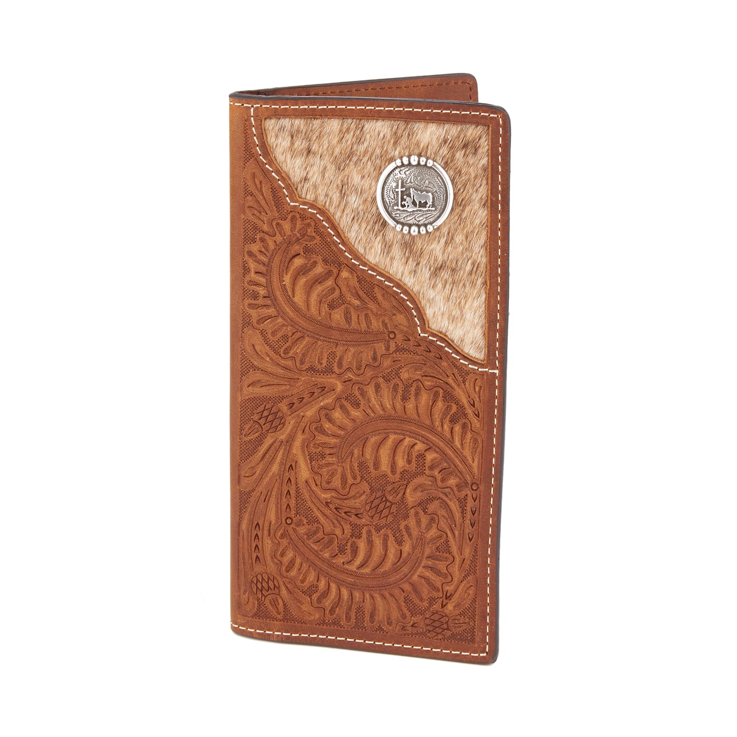 Mustang Ridge MRW218P Crazy Horse Praying Cowboy Concho Wallet