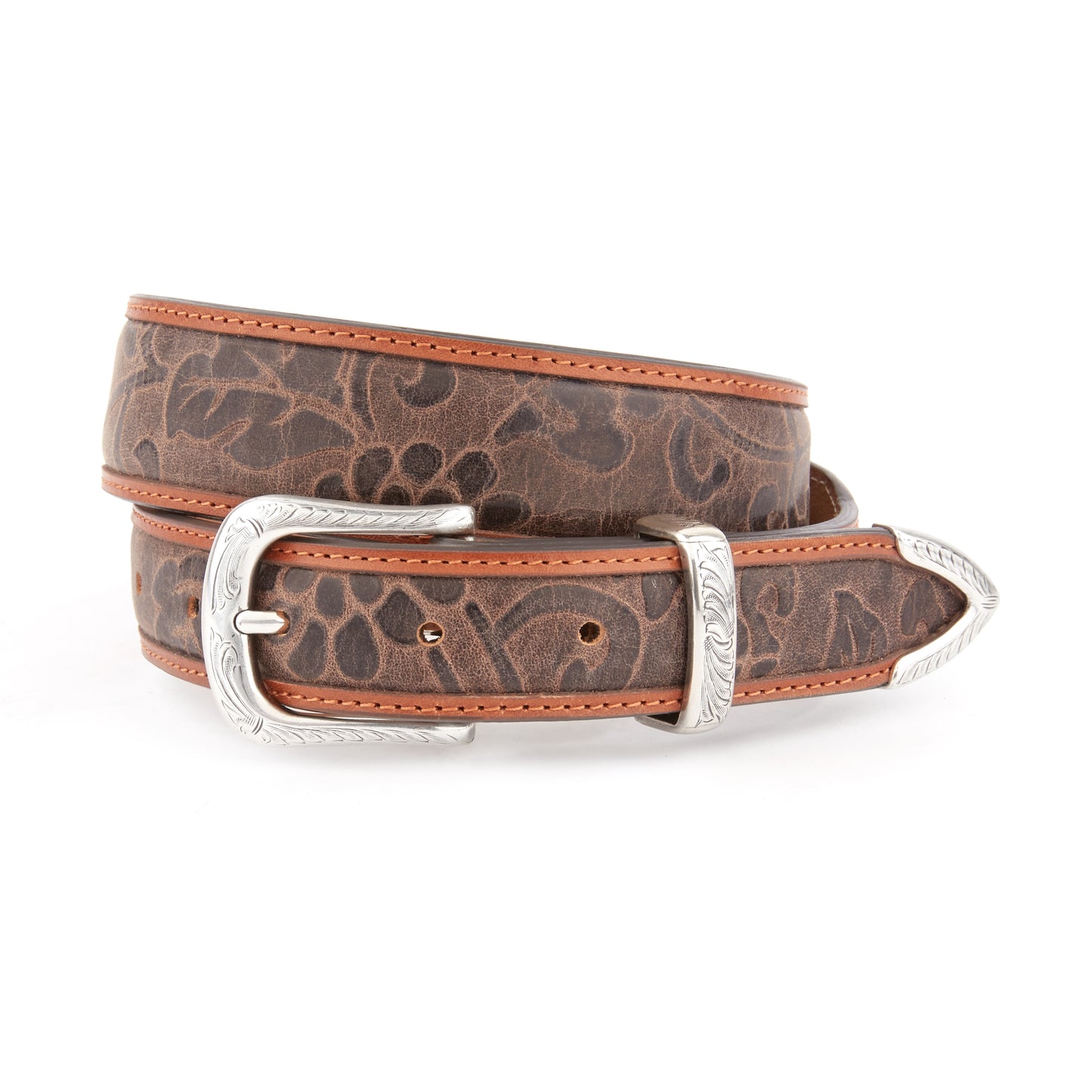 Mustang Ridge MR511 Floral Embossed Leather Kids Belt