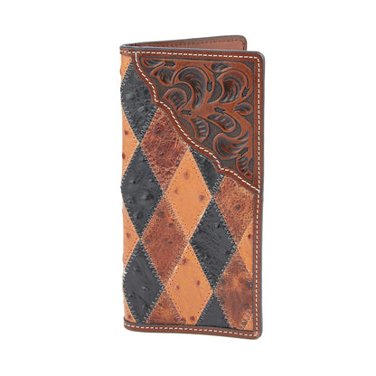 Mustang Ridge MRW202 Ostrich Leather Western Wallet
