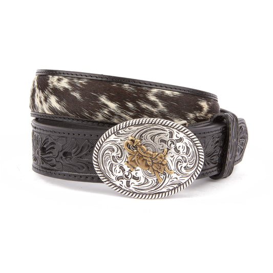 Mustang Ridge MRK142 Floral Tooled Leather Kids Belt