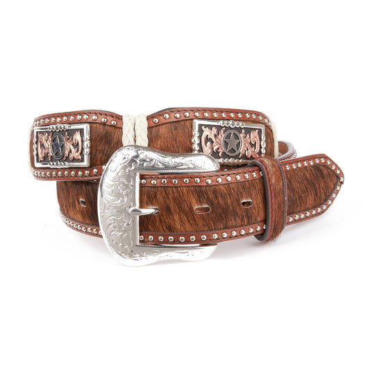 Mustang Ridge MR2172 Brindle Hair Cowhide Belt