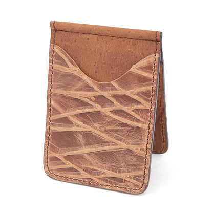 Mustang Ridge MRC102 Tree Bark Leather Money Clip Card Case