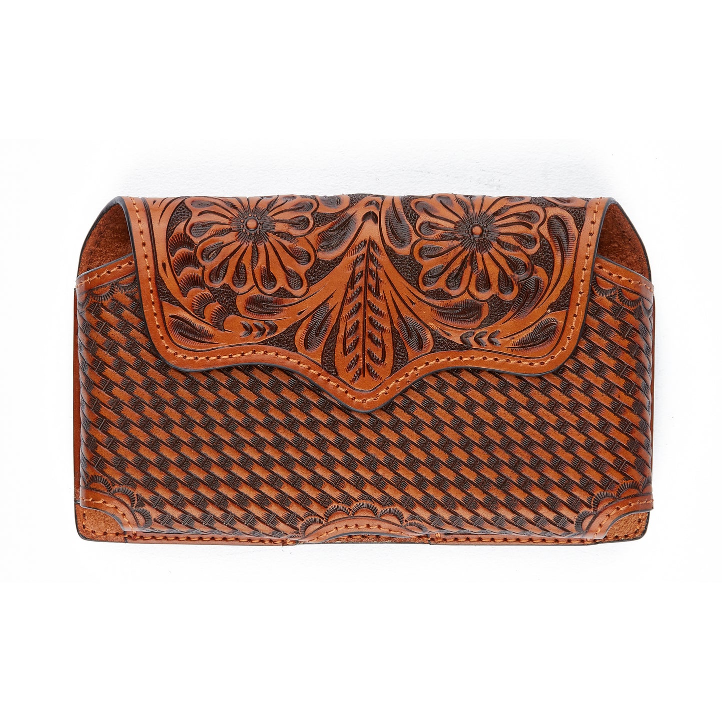 Mustang Ridge MRP16 Floral Tooled Leather Phone Holder