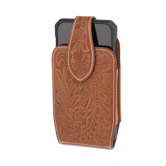 Mustang Ridge MRP14 Tan Crazy Horse Leather Phone Holder