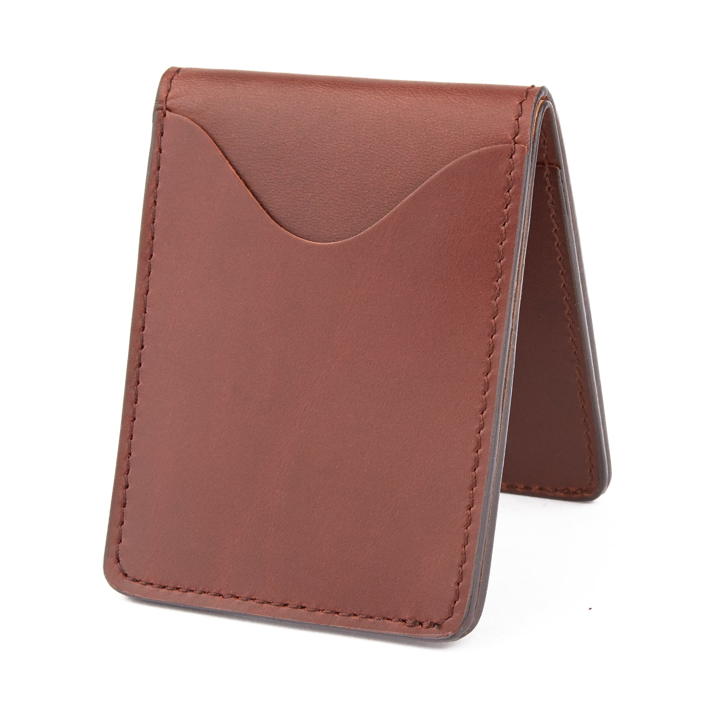 Mustang Ridge MRC112 Brown Waxy Leather Money Clip
